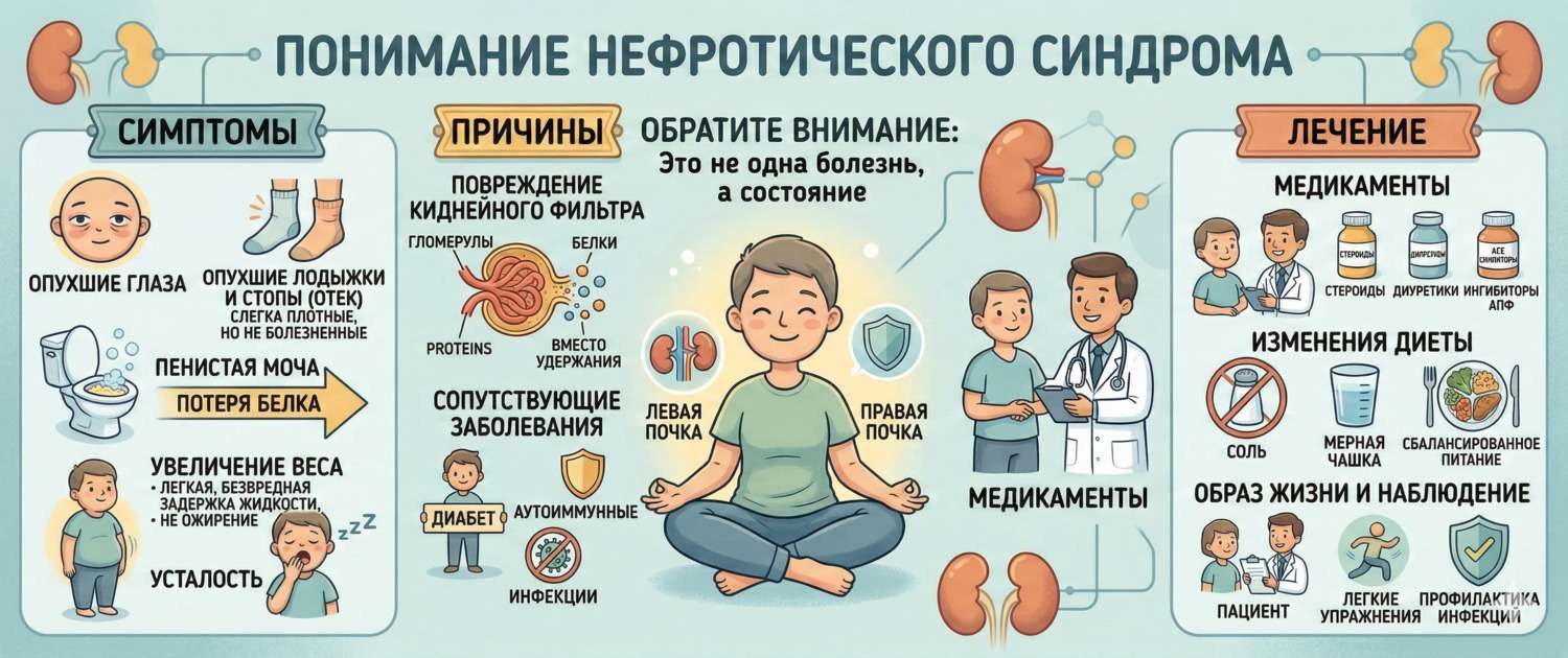 Нефротический синдром: симптомы, причины и лечение