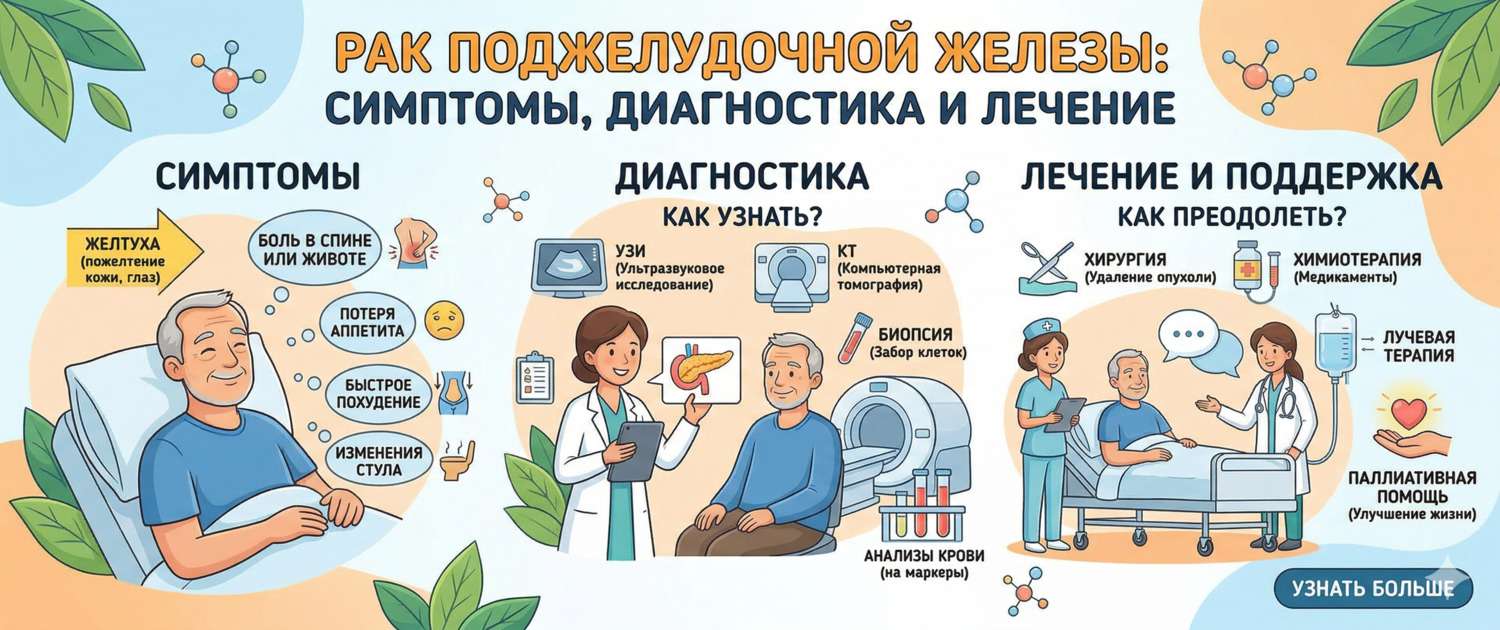 Рак поджелудочной железы: симптомы, диагностика и лечение