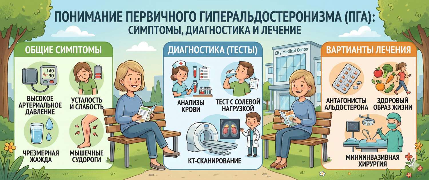 Первичный гиперальдостеронизм: симптомы, диагностика и лечение