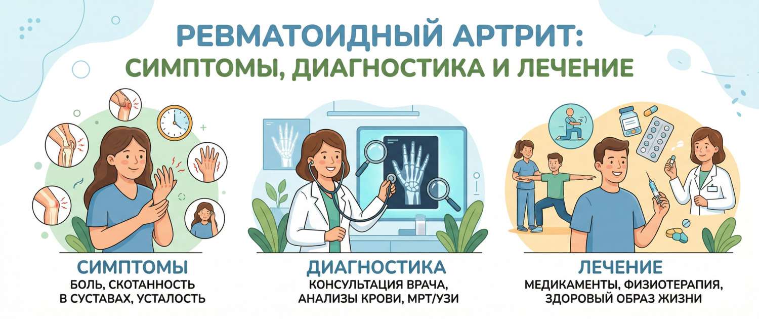 Ревматоидный артрит: симптомы, диагностика и лечение