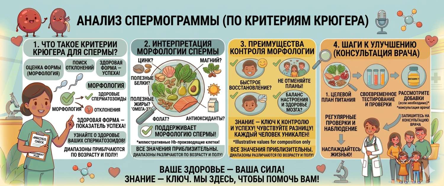 Спермограмма по Крюгеру: нормы, расшифровка и что делать