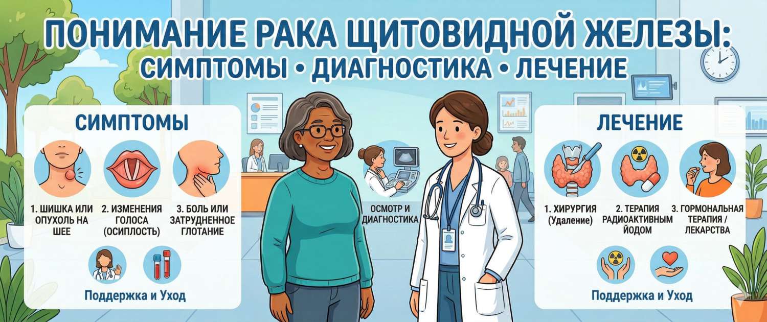 Рак щитовидной железы: симптомы, диагностика и лечение