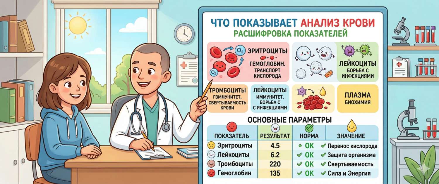 Что показывает анализ крови: расшифровка всех показателей