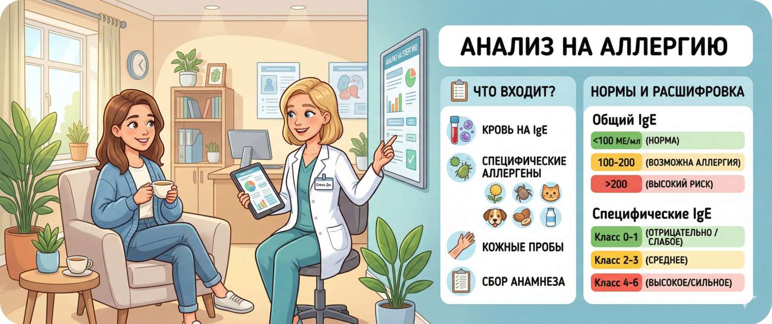Анализ на аллергию: что входит, нормы и как расшифровать