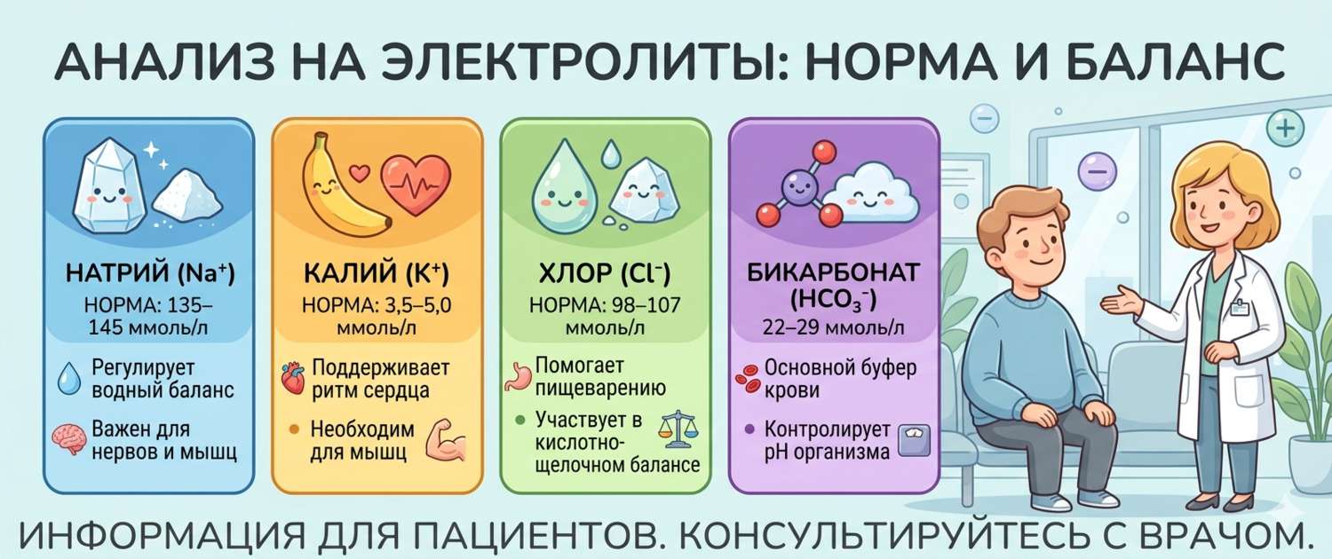 Электролиты в крови: что входит, нормы и расшифровка панели