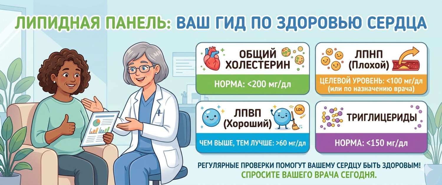 Липидная панель: нормы холестерина, ЛПНП, ЛПВП и триглицеридов