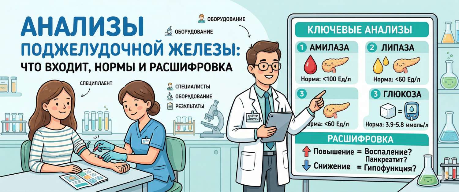 Анализы поджелудочной железы: что входит, нормы и расшифровка