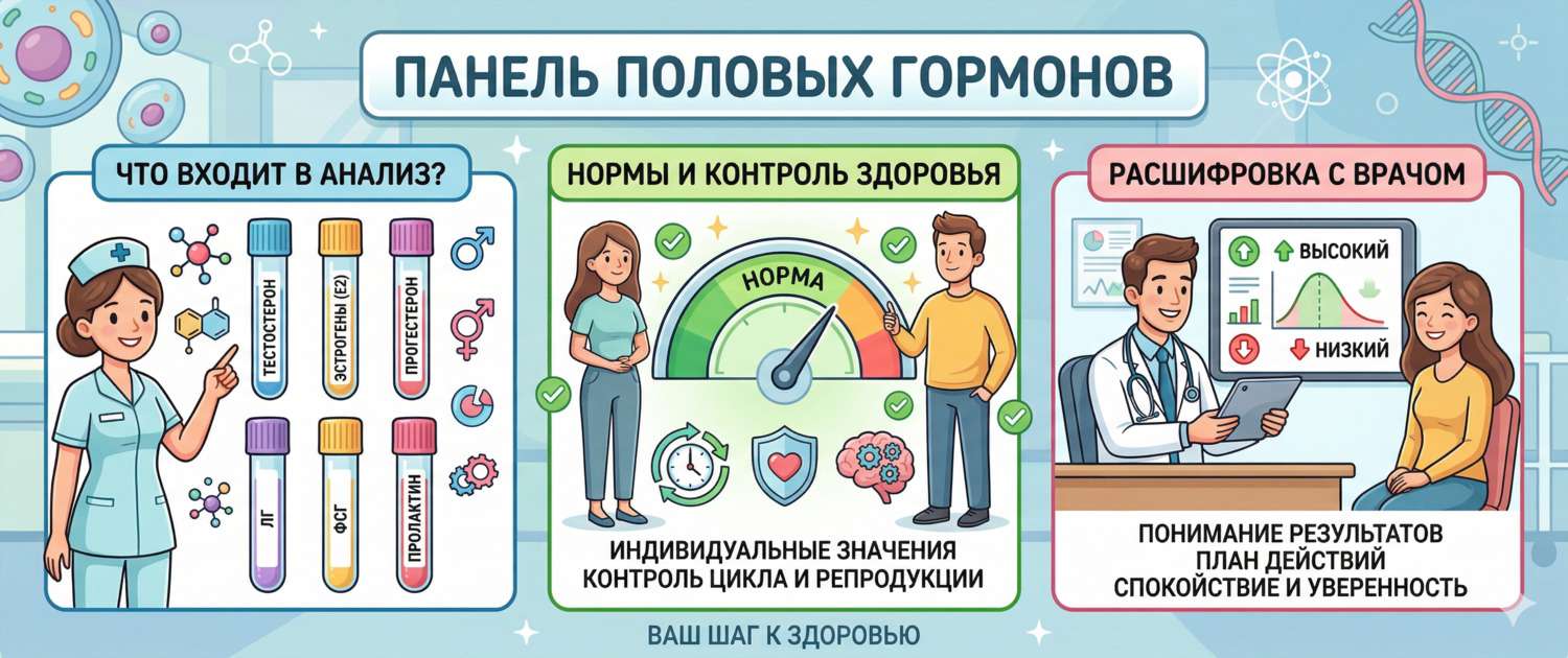 Панель половых гормонов: что входит, нормы и расшифровка