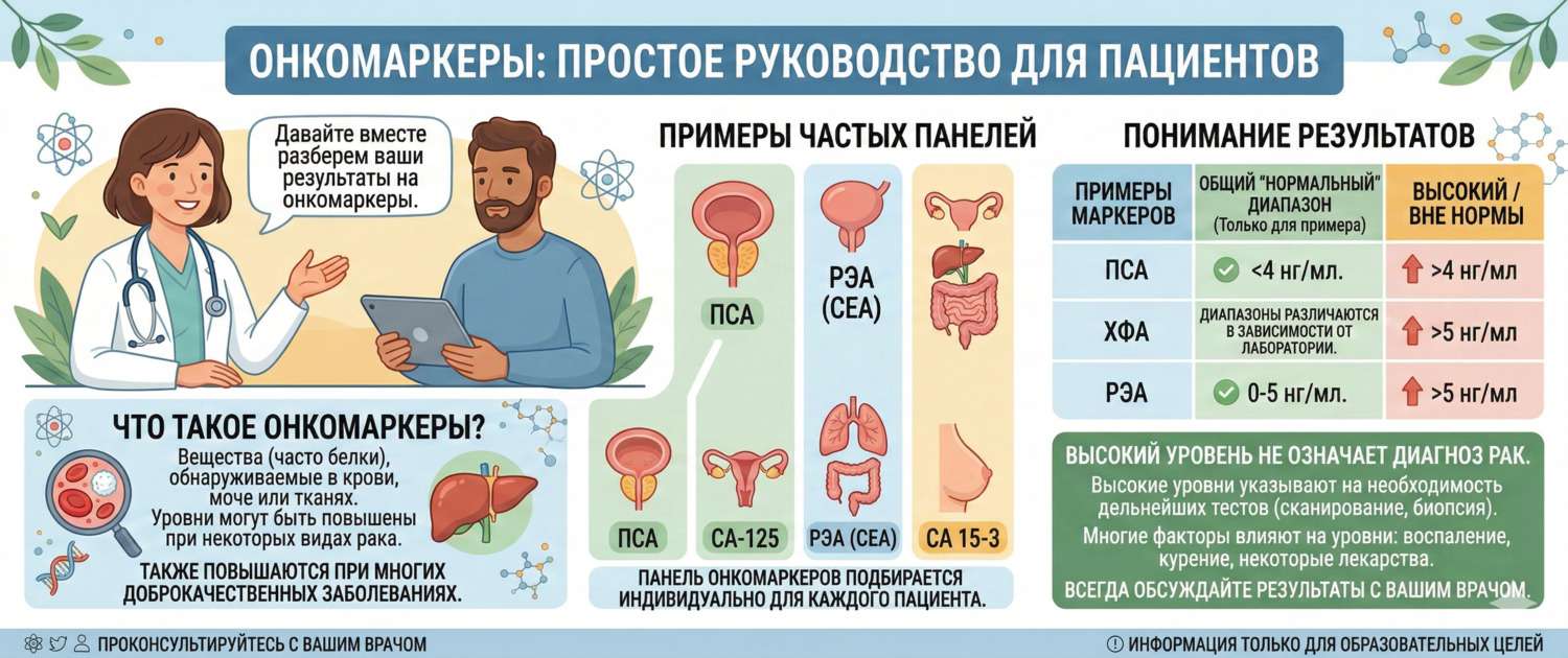 Онкомаркеры: что входит в панель, нормы и расшифровка