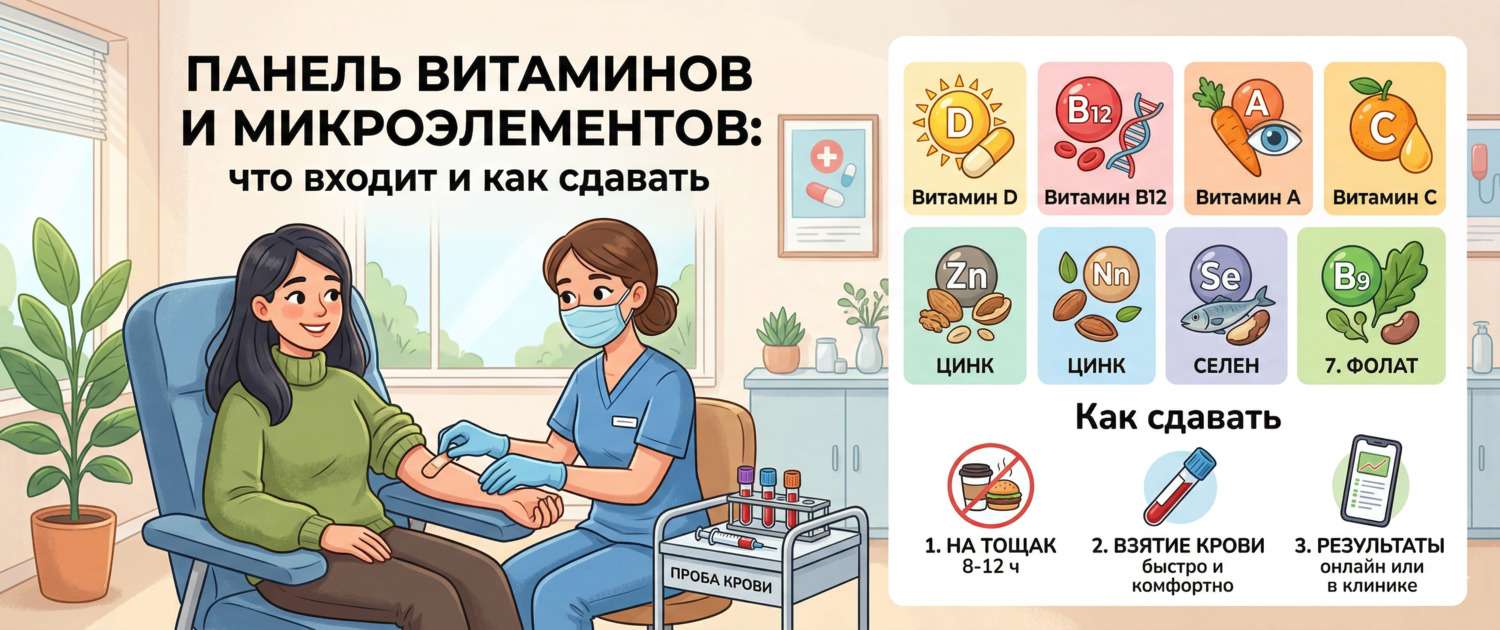 Панель витаминов и микроэлементов: что входит и как сдавать