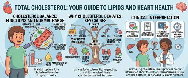 Total Cholesterol: Normal Levels, Causes and Treatment