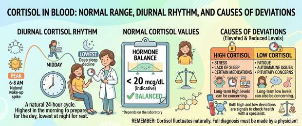 Cortisol Blood Test: Normal Levels, Causes and Interpretation