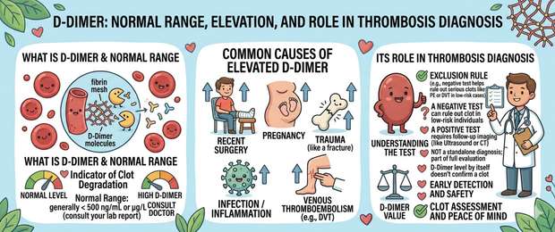 D-Dimer Blood Test: Normal Levels, Causes and Significance