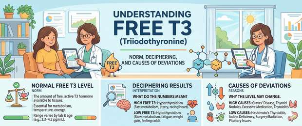 Free T3 (Triiodothyronine): Normal Levels and Test Interpretation