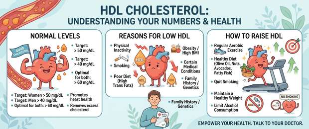 HDL Cholesterol: Normal Levels, Causes and How to Raise It