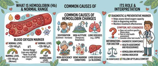 Hemoglobin: Normal Range, Causes of Low and High Values