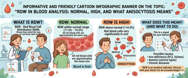 RDW Blood Test: Normal Levels, Causes and Interpretation