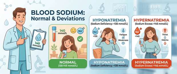 Sodium in Blood: Normal Levels, Causes and Treatment