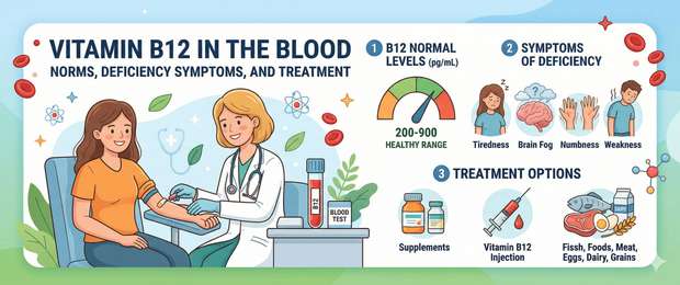Vitamin B12: Blood Levels, Deficiency Symptoms and Causes