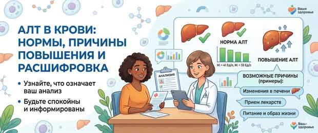 АЛТ в крови: нормы, причины повышения и расшифровка анализа