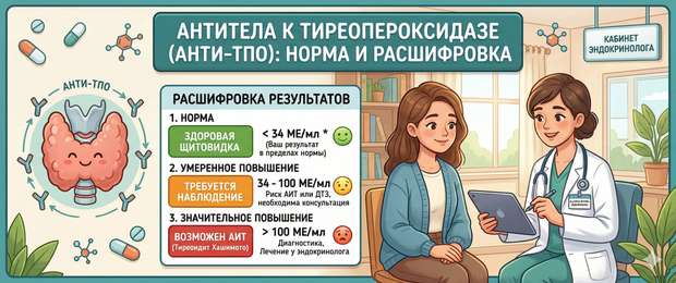 Антитела к тиреопероксидазе (анти-ТПО): норма и расшифровка