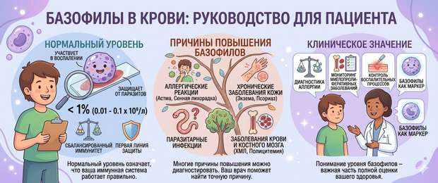 Базофилы в крови: норма, повышение и причины отклонений