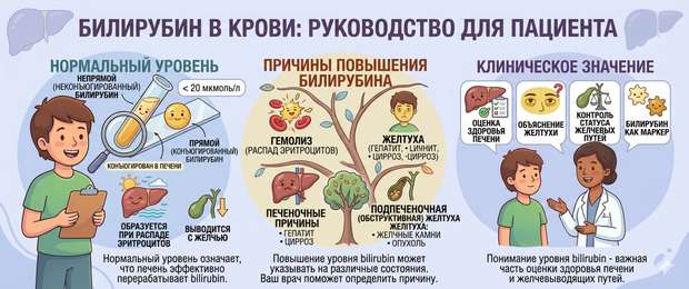 Билирубин в крови: норма, причины повышения и расшифровка