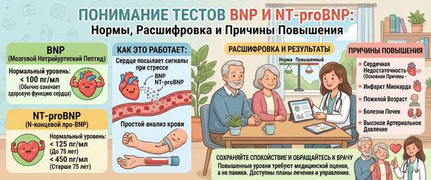 BNP и NT-proBNP: нормы, расшифровка и причины повышения