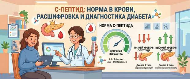 С-пептид: норма в крови, расшифровка и диагностика диабета