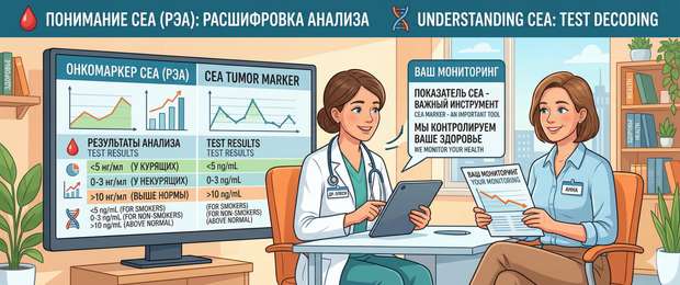 Онкомаркер CEA (РЭА): нормы, расшифровка и причины повышения
