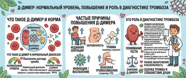 Д-димер: норма, причины повышения и когда это опасно