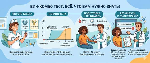 ВИЧ-Комбо тест: расшифровка, окно, подготовка и результаты