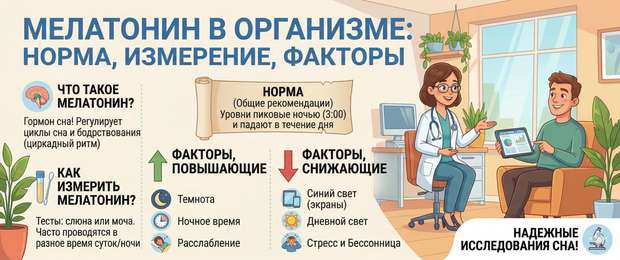 Мелатонин в крови: норма, функция и причины отклонений