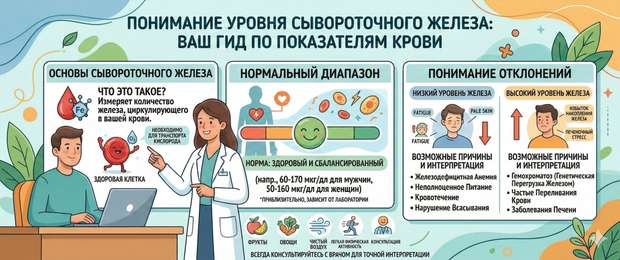 Железо сывороточное: норма в крови, причины отклонений и расшифровка