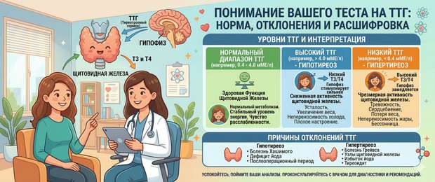 ТТГ (тиреотропный гормон): норма, функция и причины отклонений