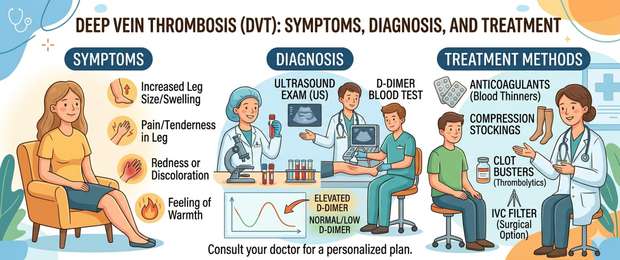 Deep Vein Thrombosis: Symptoms, Diagnosis and Treatment