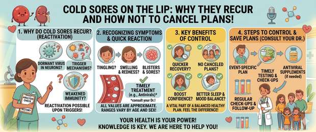 Cold Sore on Lip: Symptoms, Treatment and How to Stop Recurrences