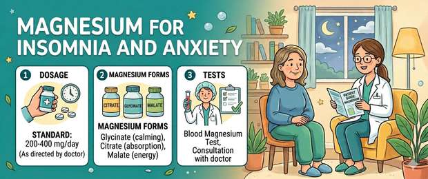 Magnesium for Insomnia and Anxiety: Doses, Forms and Tests