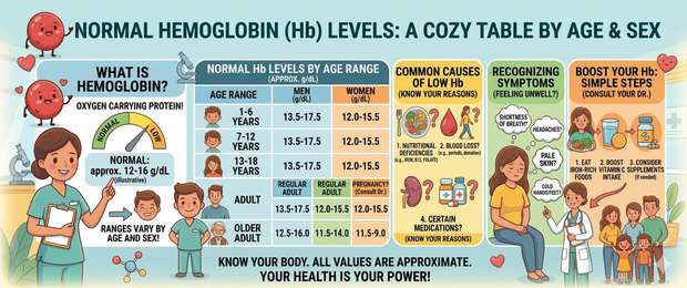 Normal Hemoglobin Levels: Table by Age, Sex and Pregnancy