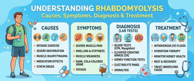 Rhabdomyolysis: Causes, Symptoms, Lab Tests and Treatment