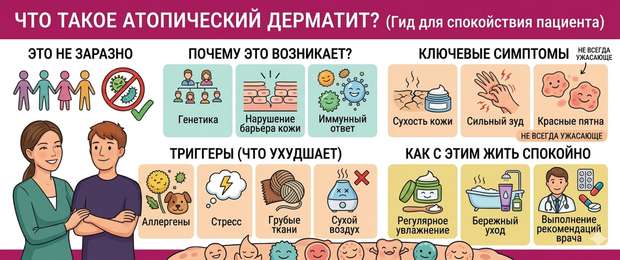 Атопический дерматит: симптомы, причины и современное лечение