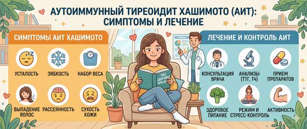 Аутоиммунный тиреоидит Хашимото: симптомы и лечение АИТ