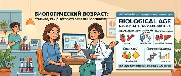 Биологический возраст: маркеры старения по анализам крови