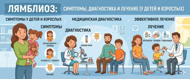 Лямблиоз: симптомы, диагностика и лечение у детей и взрослых