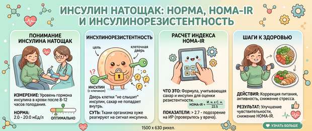 Инсулин натощак: норма, HOMA-IR и инсулинорезистентность