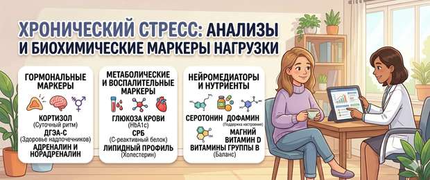 Хронический стресс: анализы и биохимические маркеры нагрузки