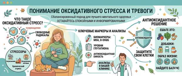 Оксидативный стресс и тревога: маркеры, антиоксиданты и анализы