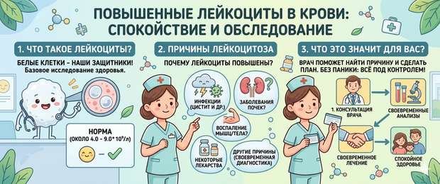 Повышенные лейкоциты в крови: причины лейкоцитоза и что делать