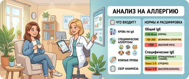 Анализ на аллергию: что входит, нормы и как расшифровать
