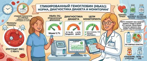 Гликированный гемоглобин (HbA1c): норма, расшифровка и анализ